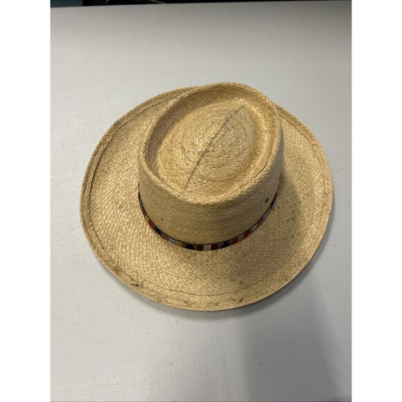 VTG Pendleton Unisex Straw Hat Band Aztec  XL X-Large A165-725 Geometric main image 6